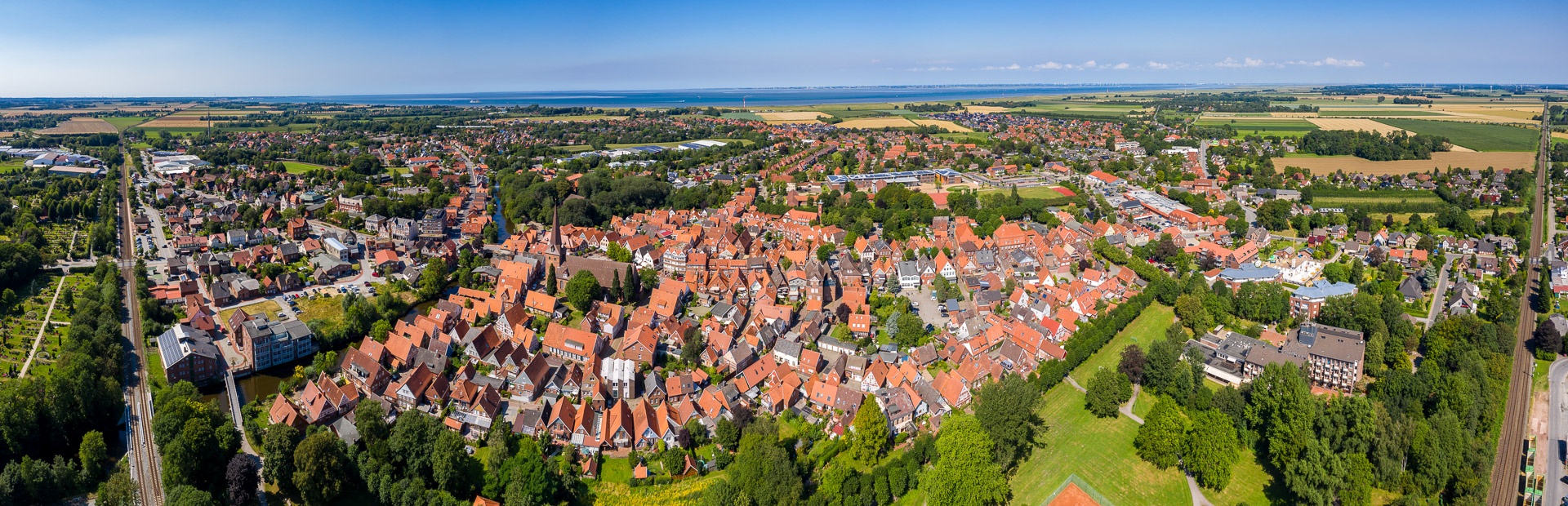 Luftbild Otterndorf Innenstadt